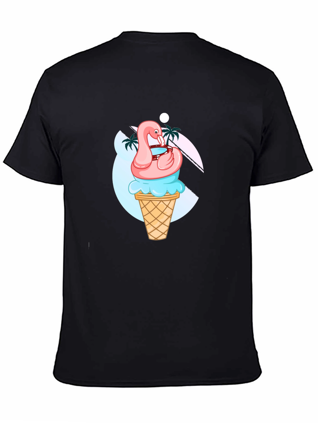 Flamingo Ice Cream Graphic Tee - Summer Vibes