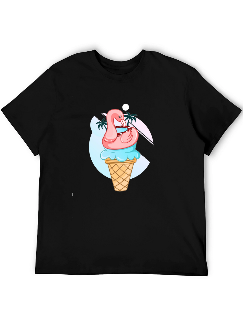 Flamingo Ice Cream Graphic Tee - Summer Vibes