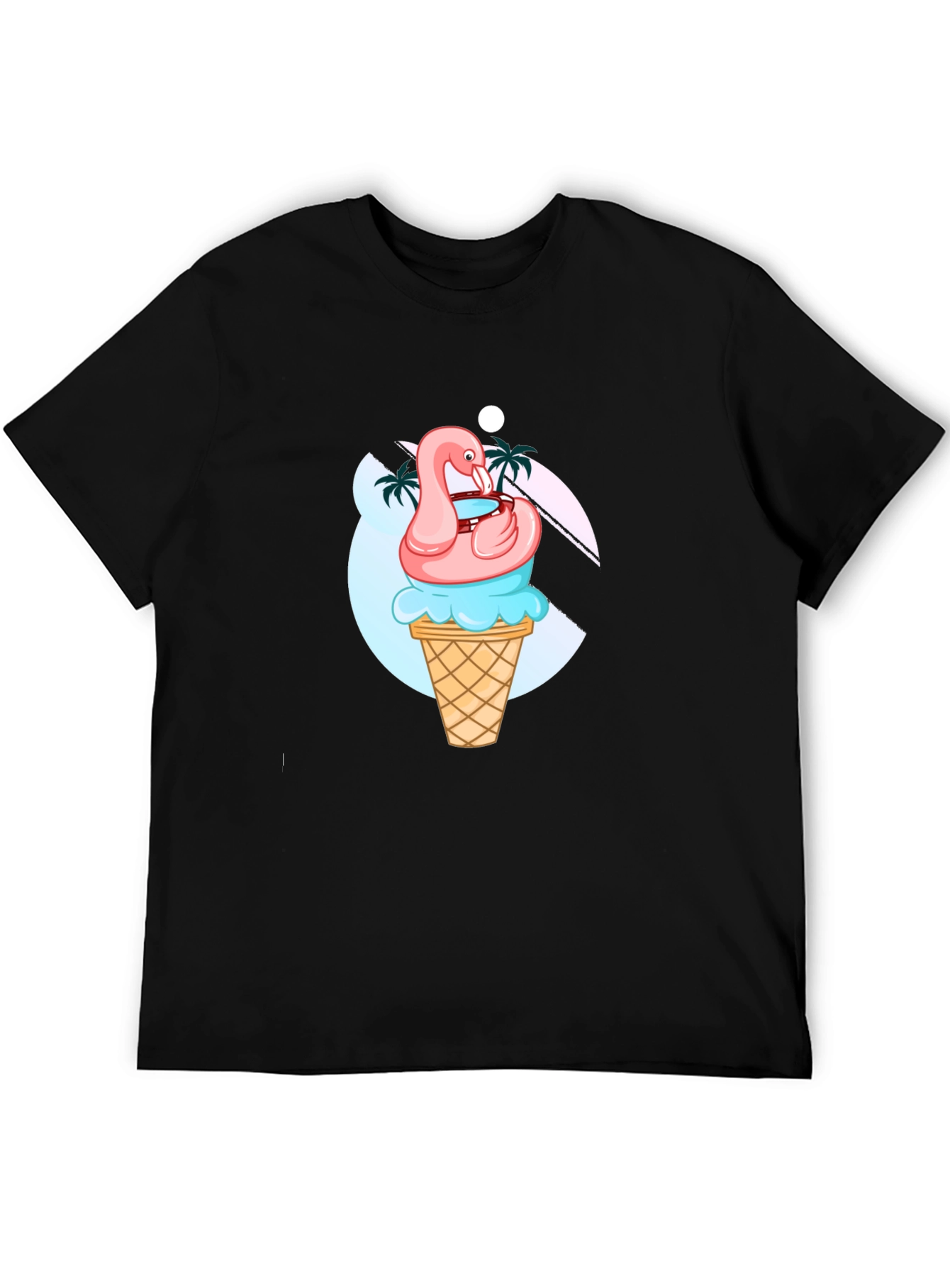 Flamingo Ice Cream Graphic Tee - Summer Vibes