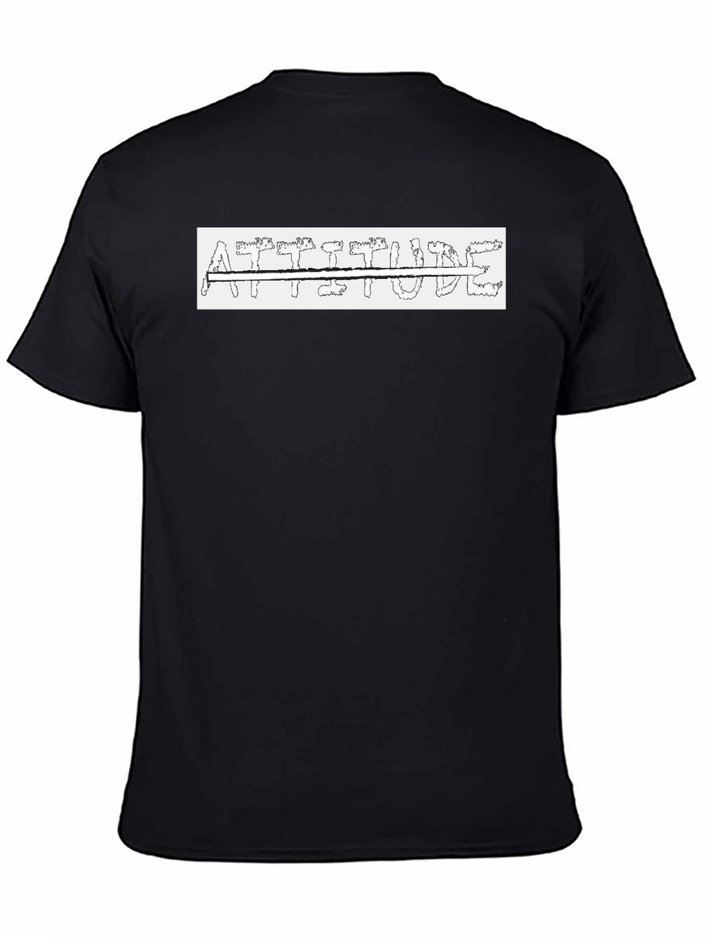 Attitude Black T-Shirt - Bold Graphic Tee