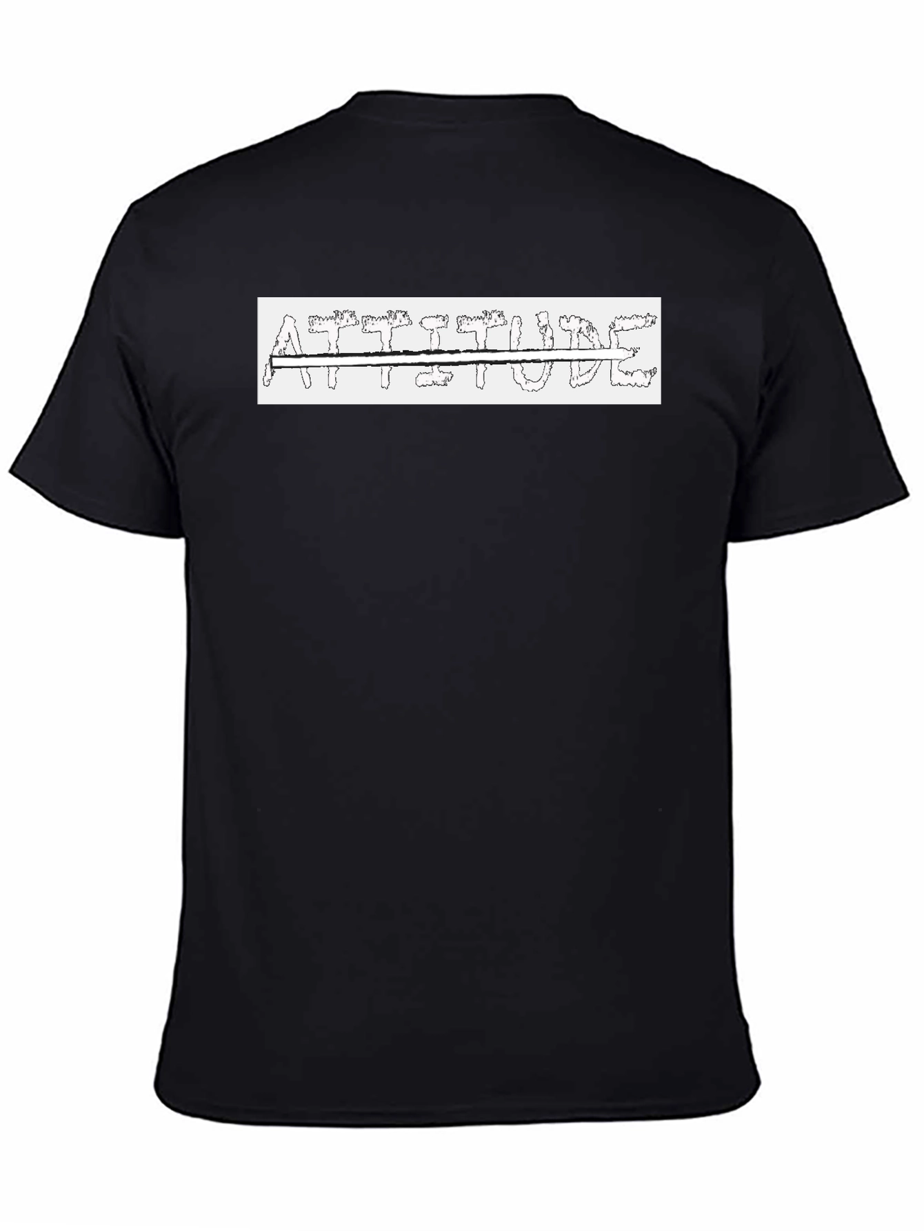 Attitude Black T-Shirt - Bold Graphic Tee