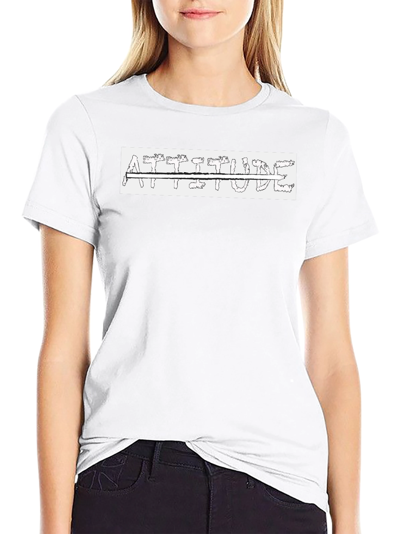 Attitude Black T-Shirt - Bold Graphic Tee