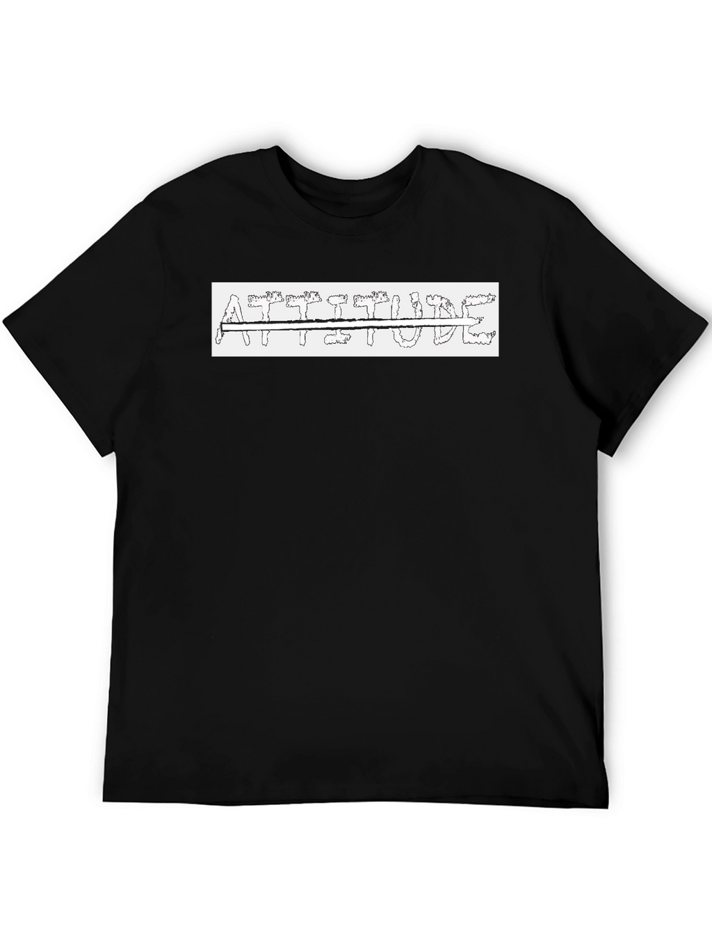 Attitude Black T-Shirt - Bold Graphic Tee
