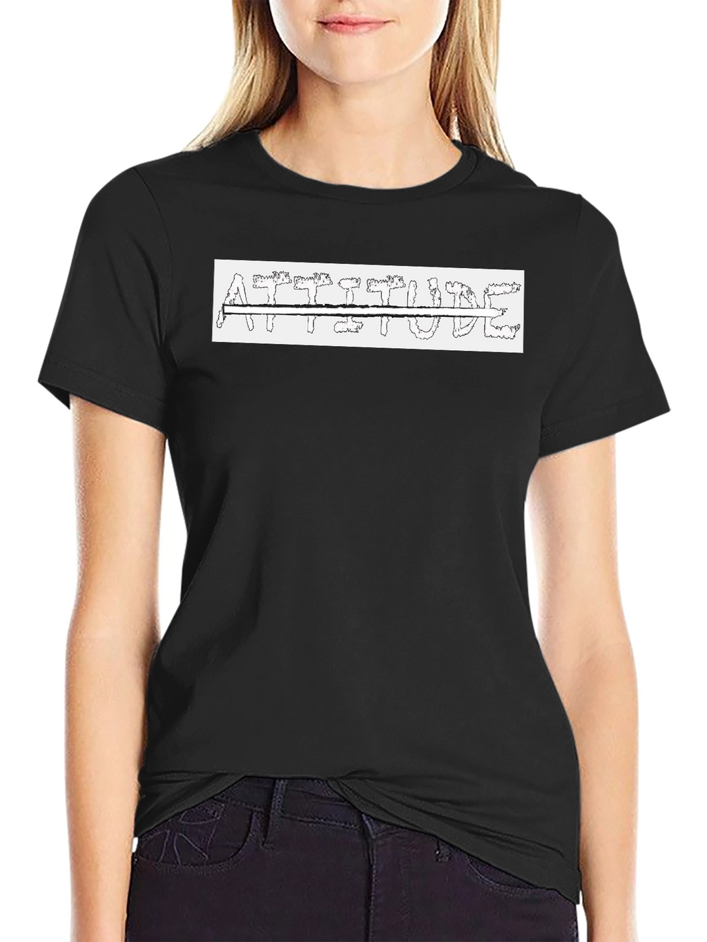 Attitude Black T-Shirt - Bold Graphic Tee