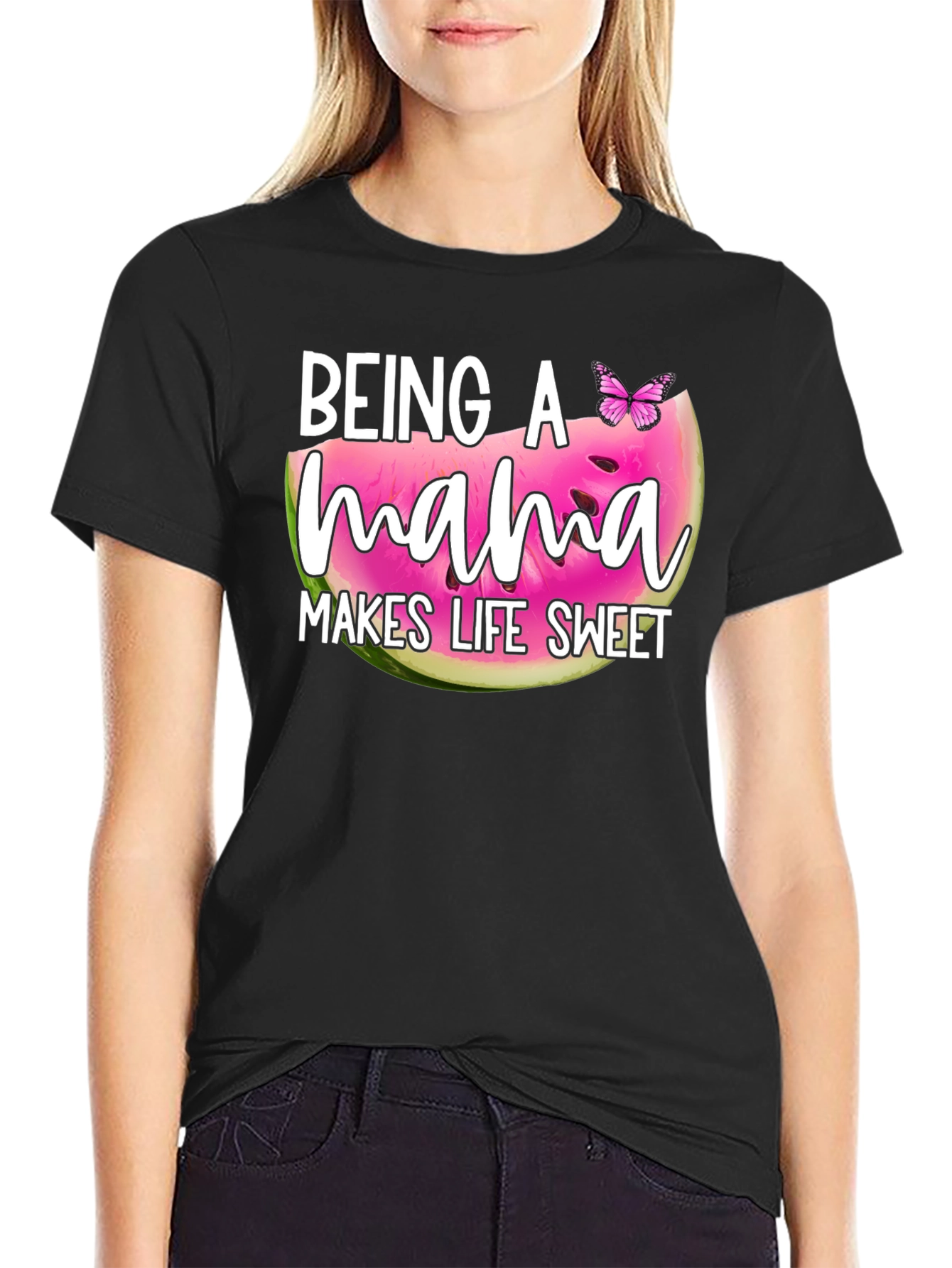 Sweet Mama Graphic Tee - Watermelon Print
