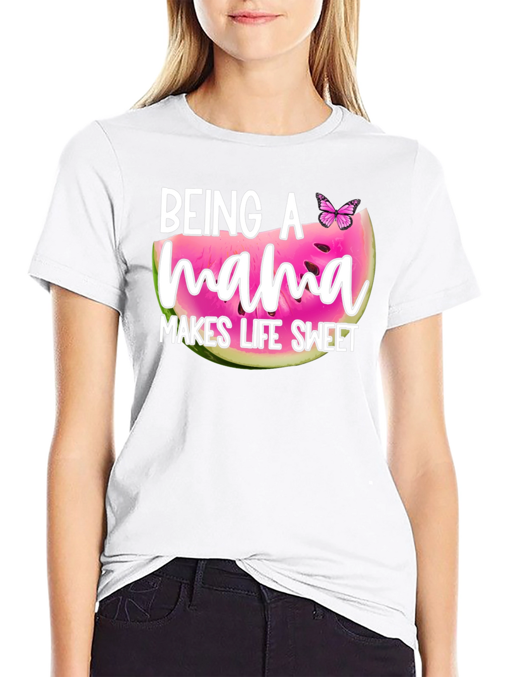 Sweet Mama Graphic Tee - Watermelon Print