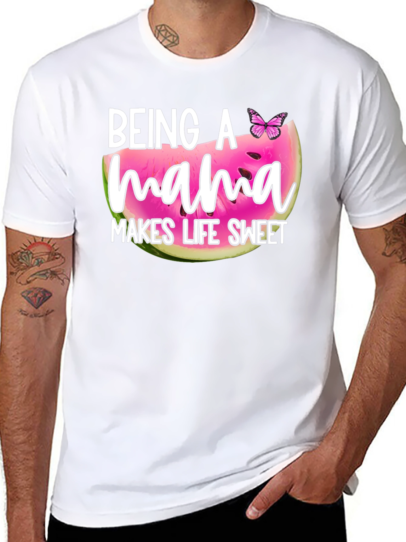 Sweet Mama Graphic Tee - Watermelon Print