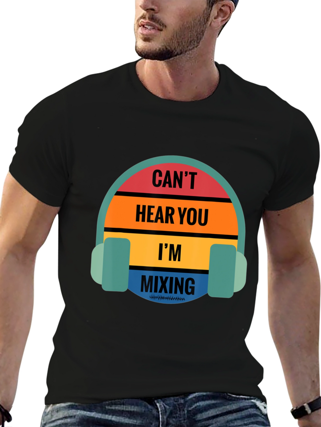 DJ Mixing Music T-Shirt - Cant Hear You