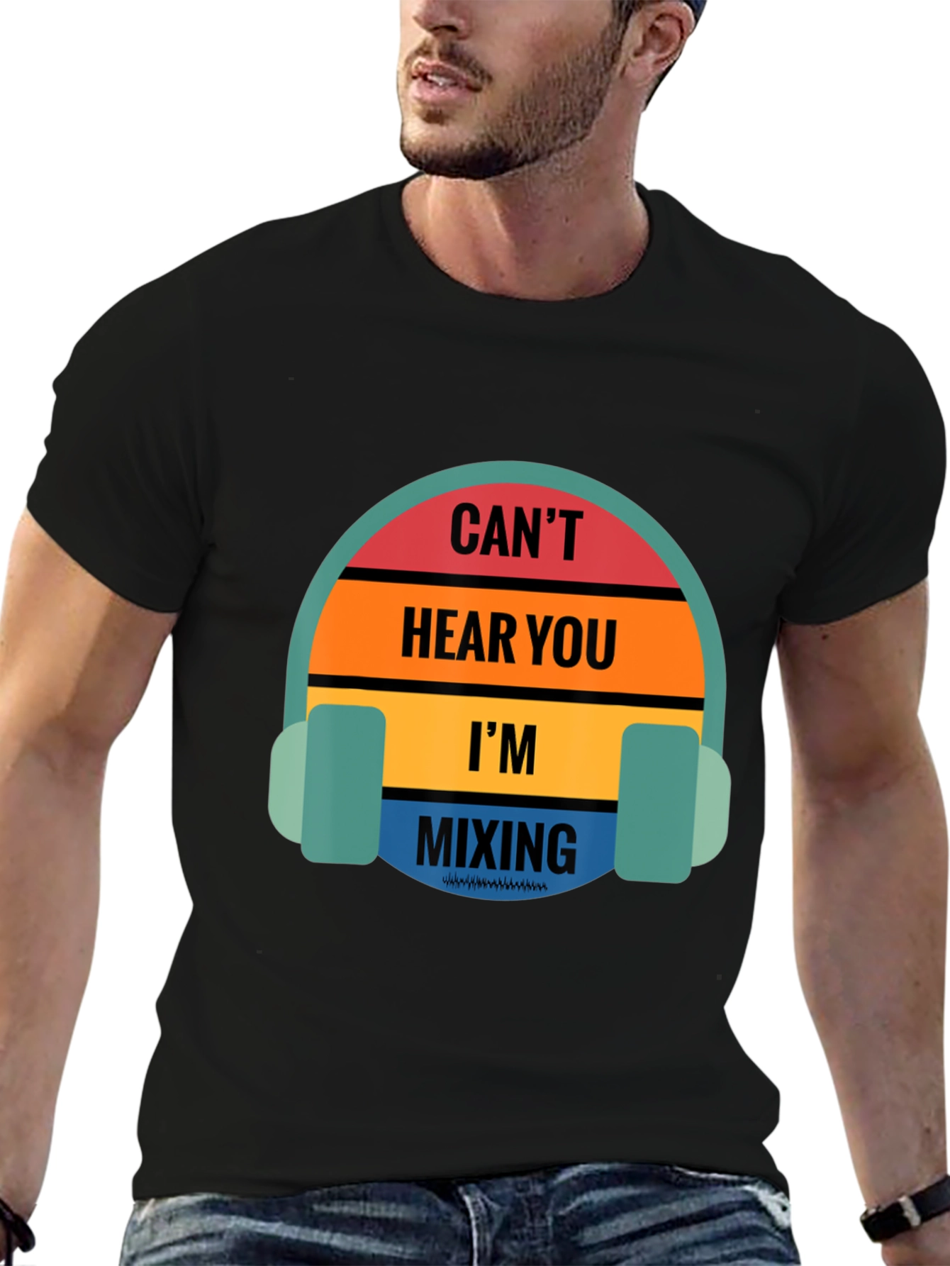 DJ Mixing Music T-Shirt - Cant Hear You