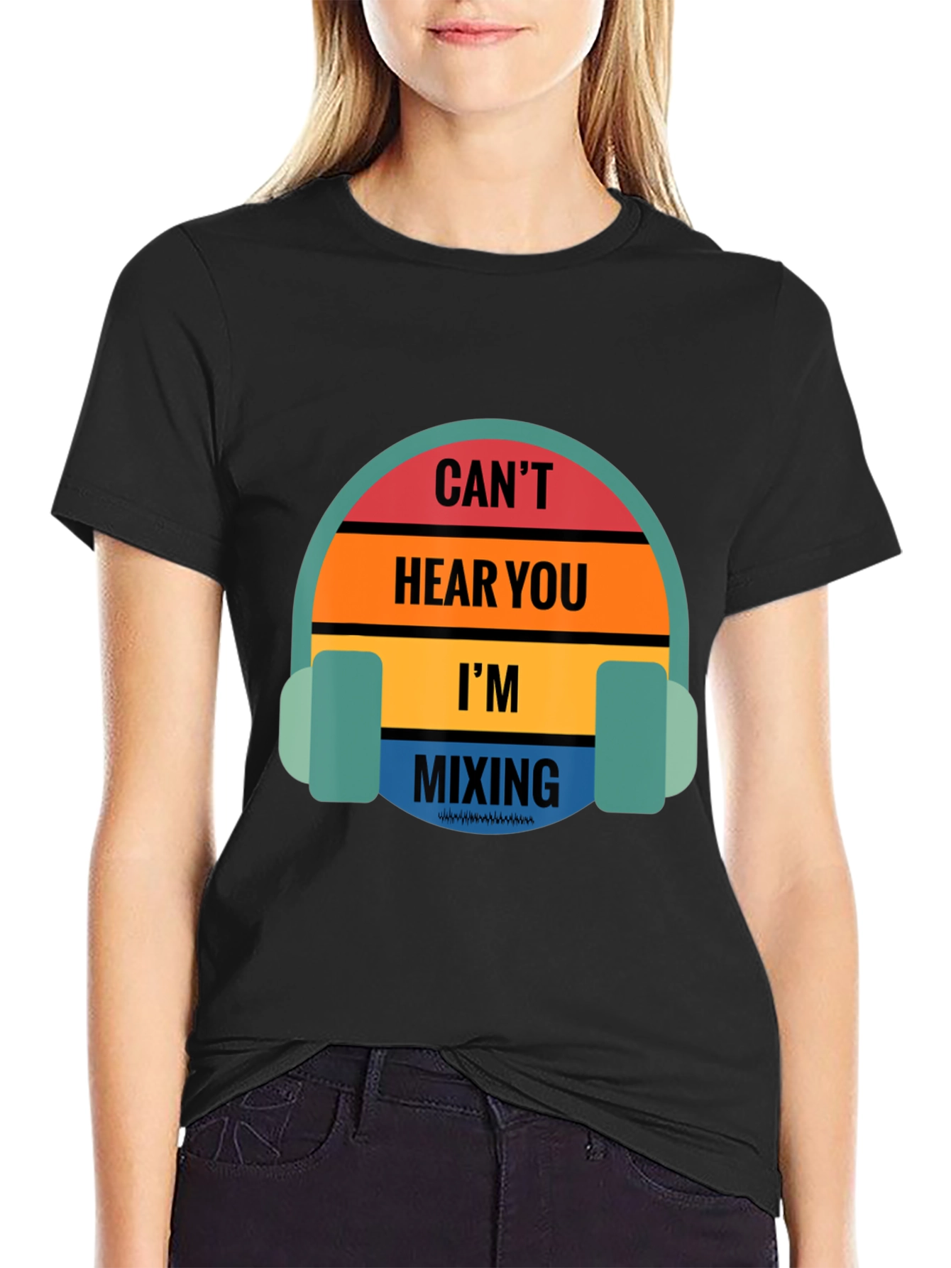 DJ Mixing Music T-Shirt - Cant Hear You
