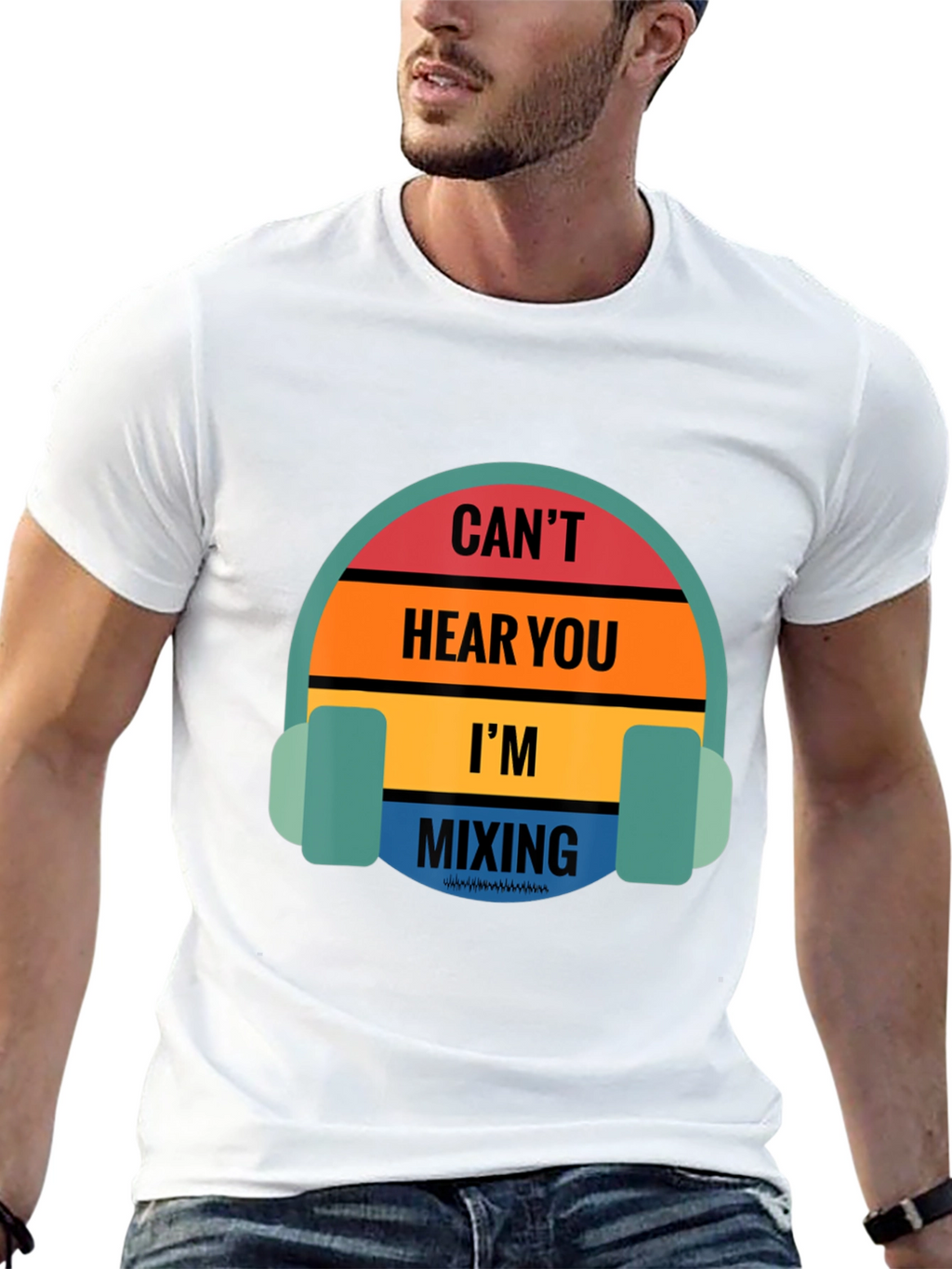 DJ Mixing Music T-Shirt - Cant Hear You