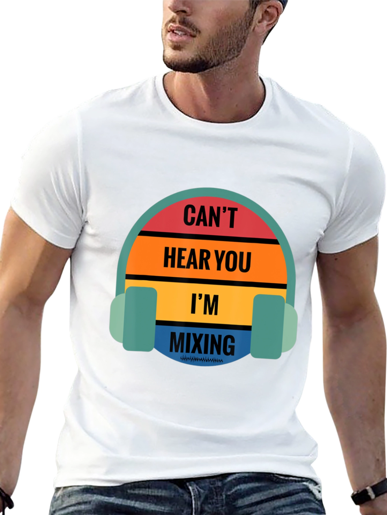 DJ Mixing Music T-Shirt - Cant Hear You