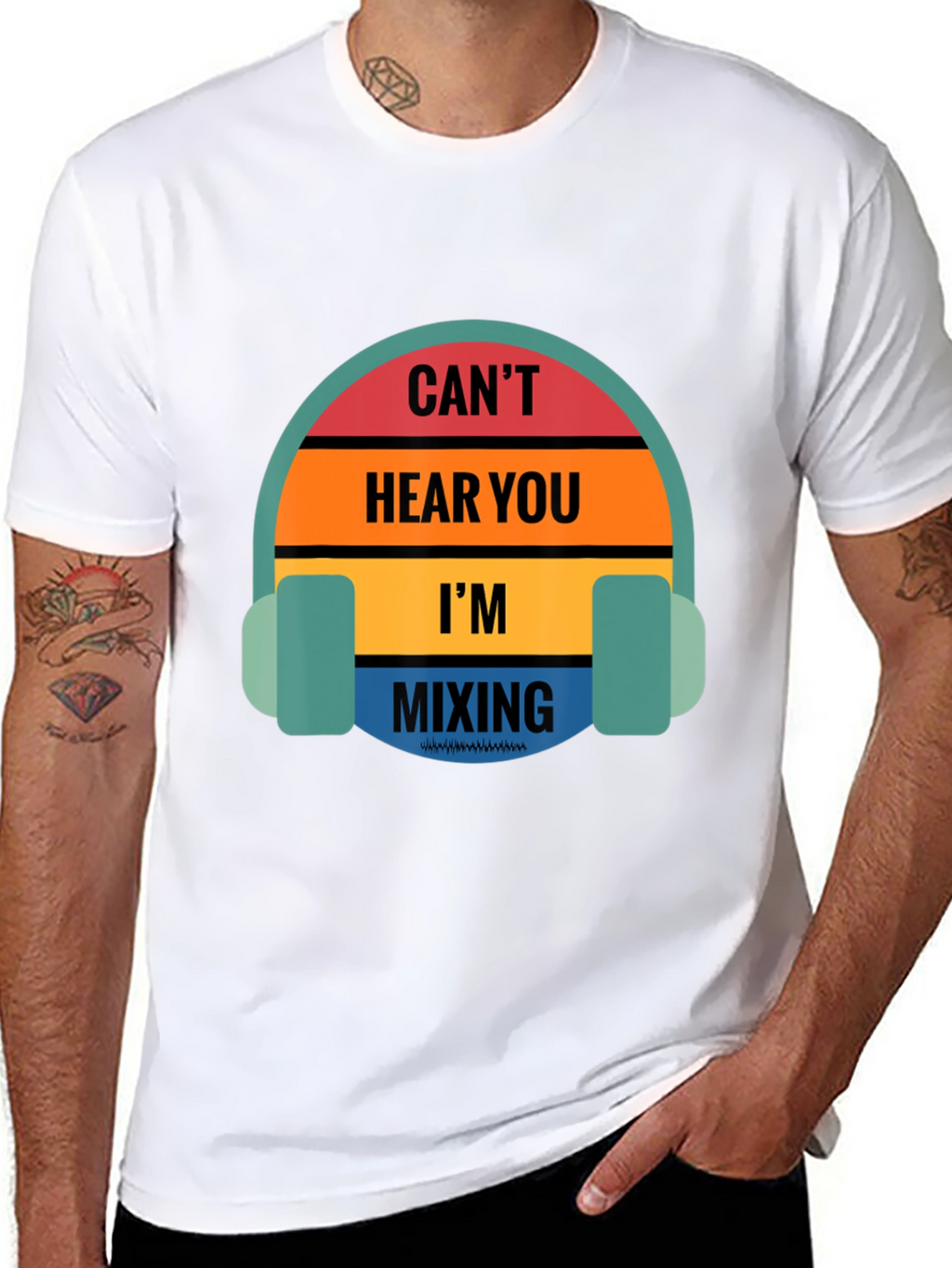 DJ Mixing Music T-Shirt - Cant Hear You