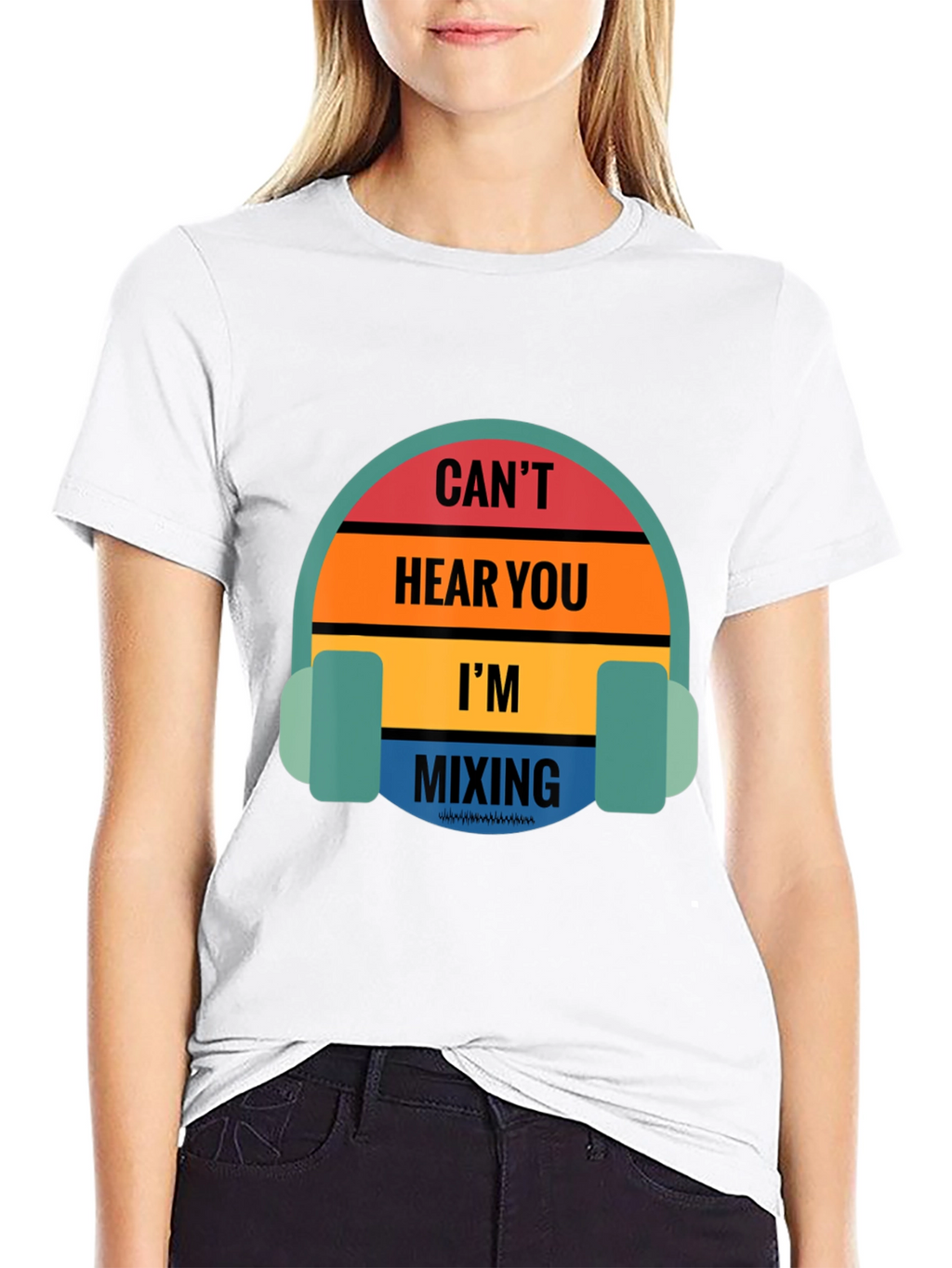 DJ Mixing Music T-Shirt - Cant Hear You