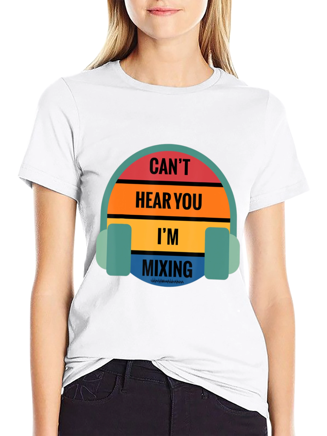 DJ Mixing Music T-Shirt - Cant Hear You
