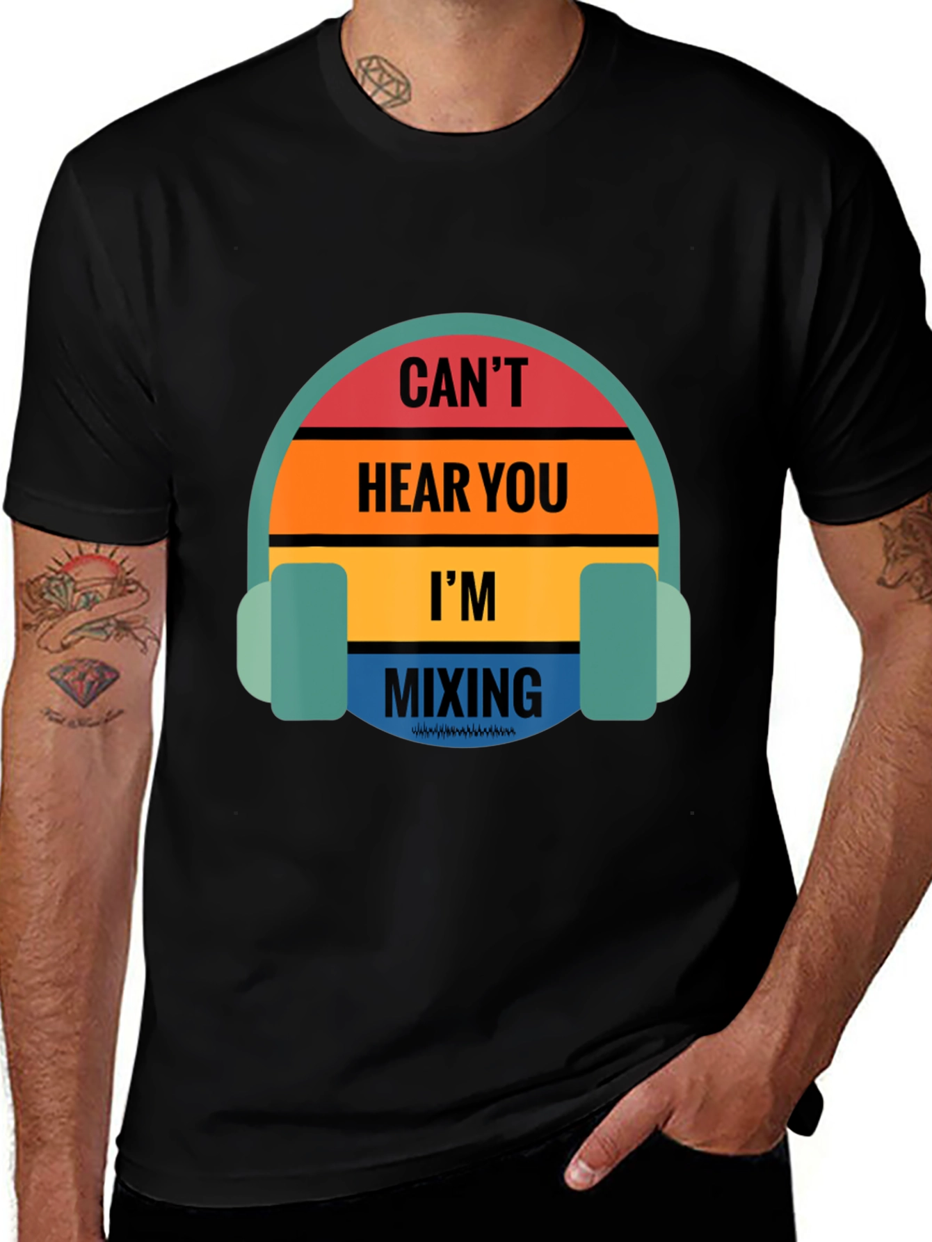 DJ Mixing Music T-Shirt - Cant Hear You