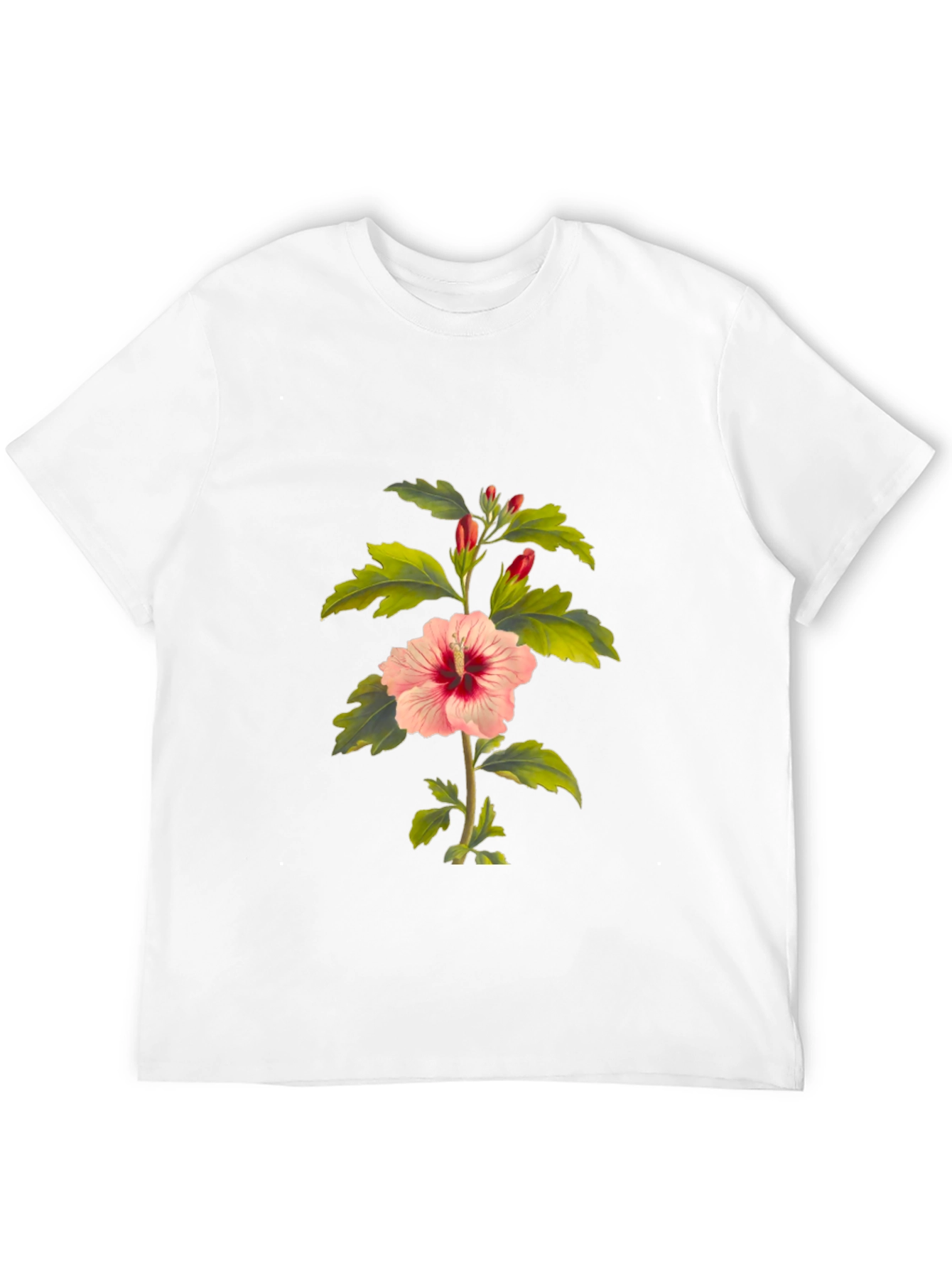 Hibiscus Flower Black T-Shirt