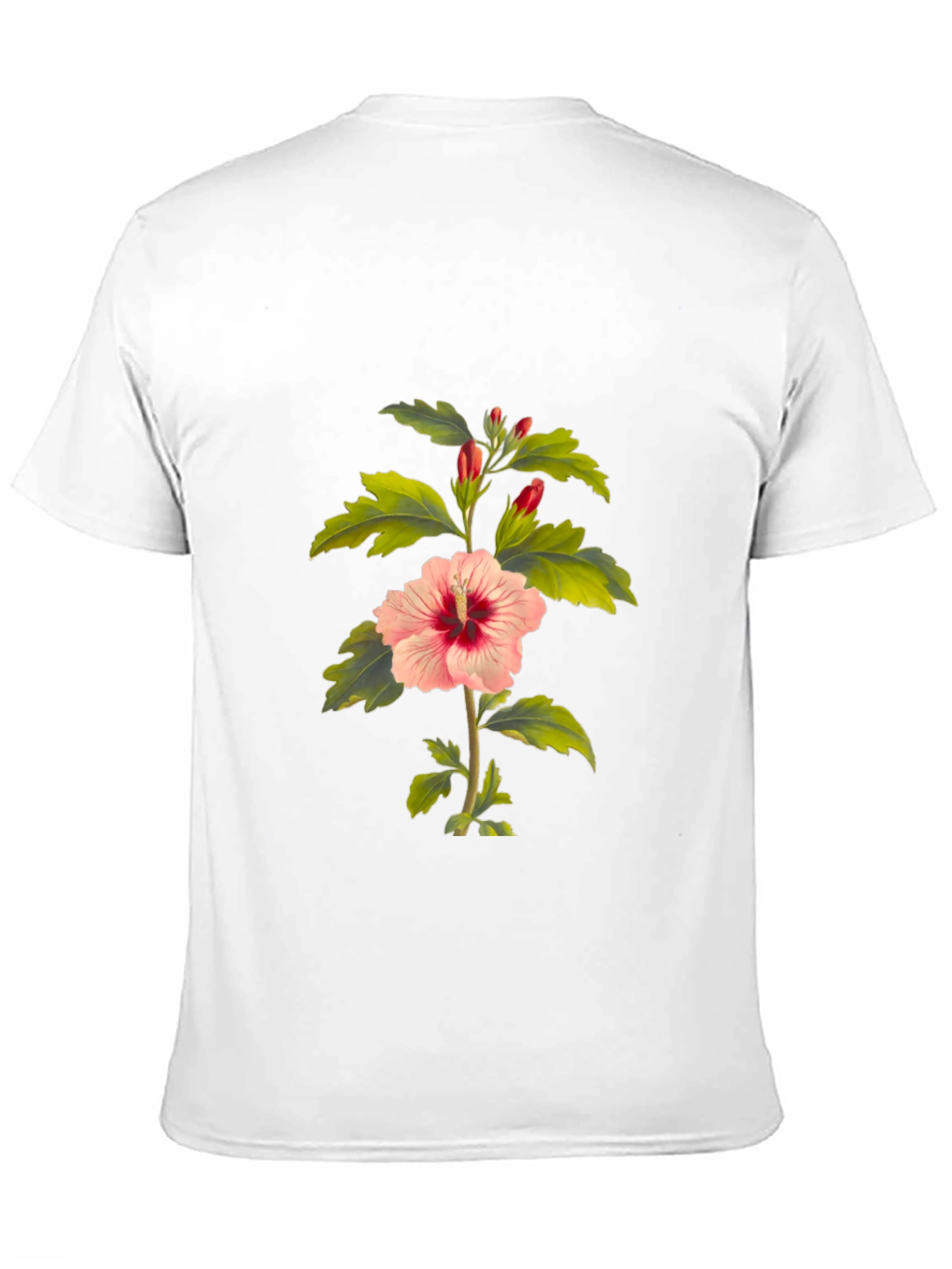 Hibiscus Flower Black T-Shirt