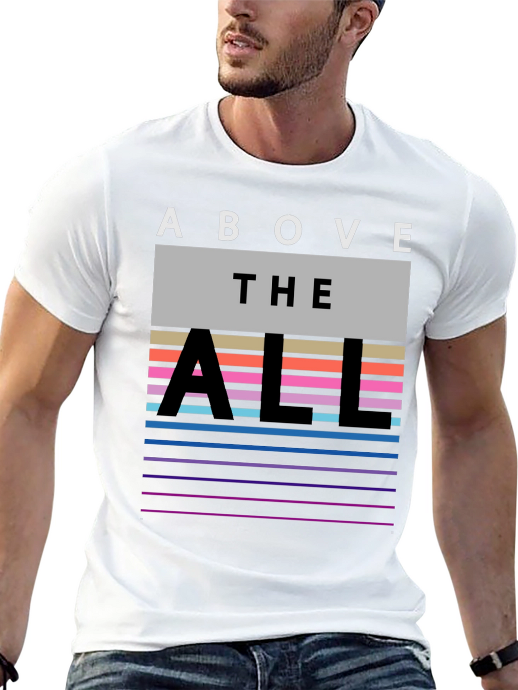 Above the All Graphic Tee - Mens Black T-Shirt