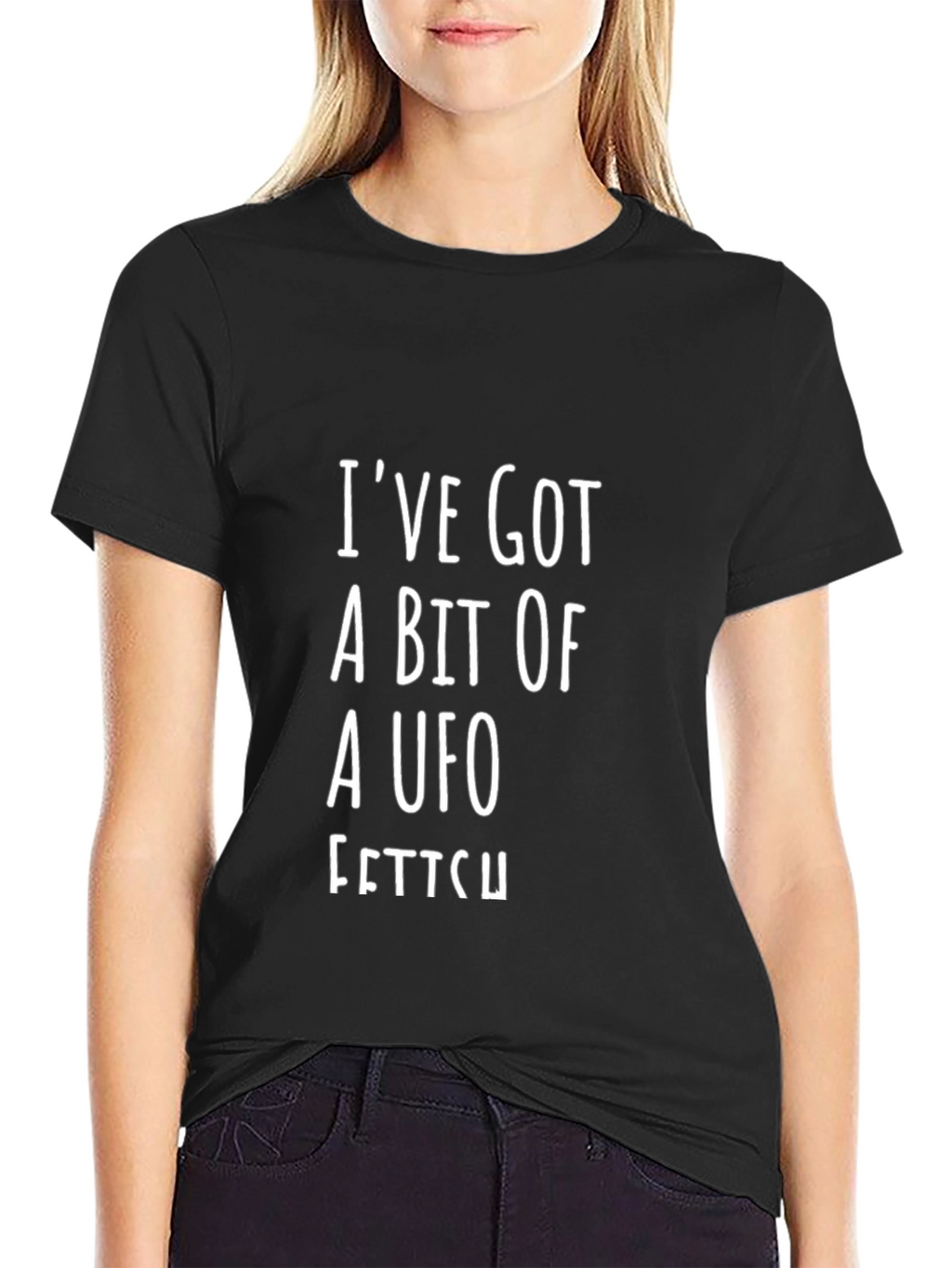 UFO Fetish Graphic Tee - Black Cotton Blend
