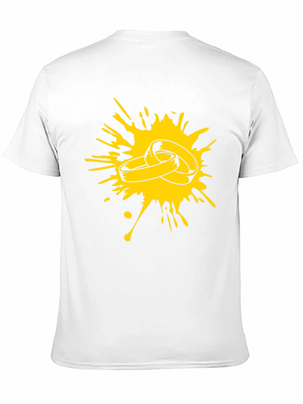 Splash of Love: Black T-Shirt with Ring Graphic