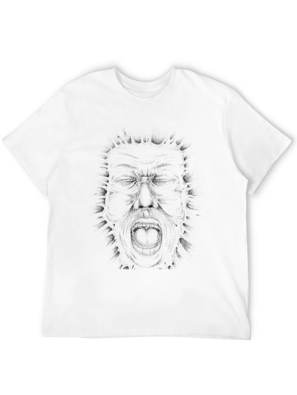 Screaming Face Black Graphic Tee