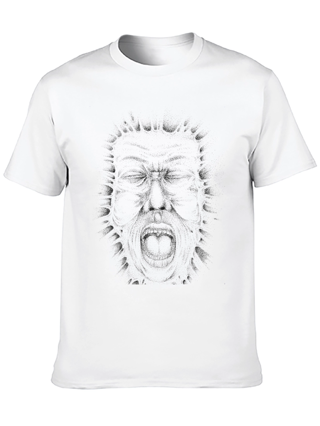 Screaming Face Black Graphic Tee