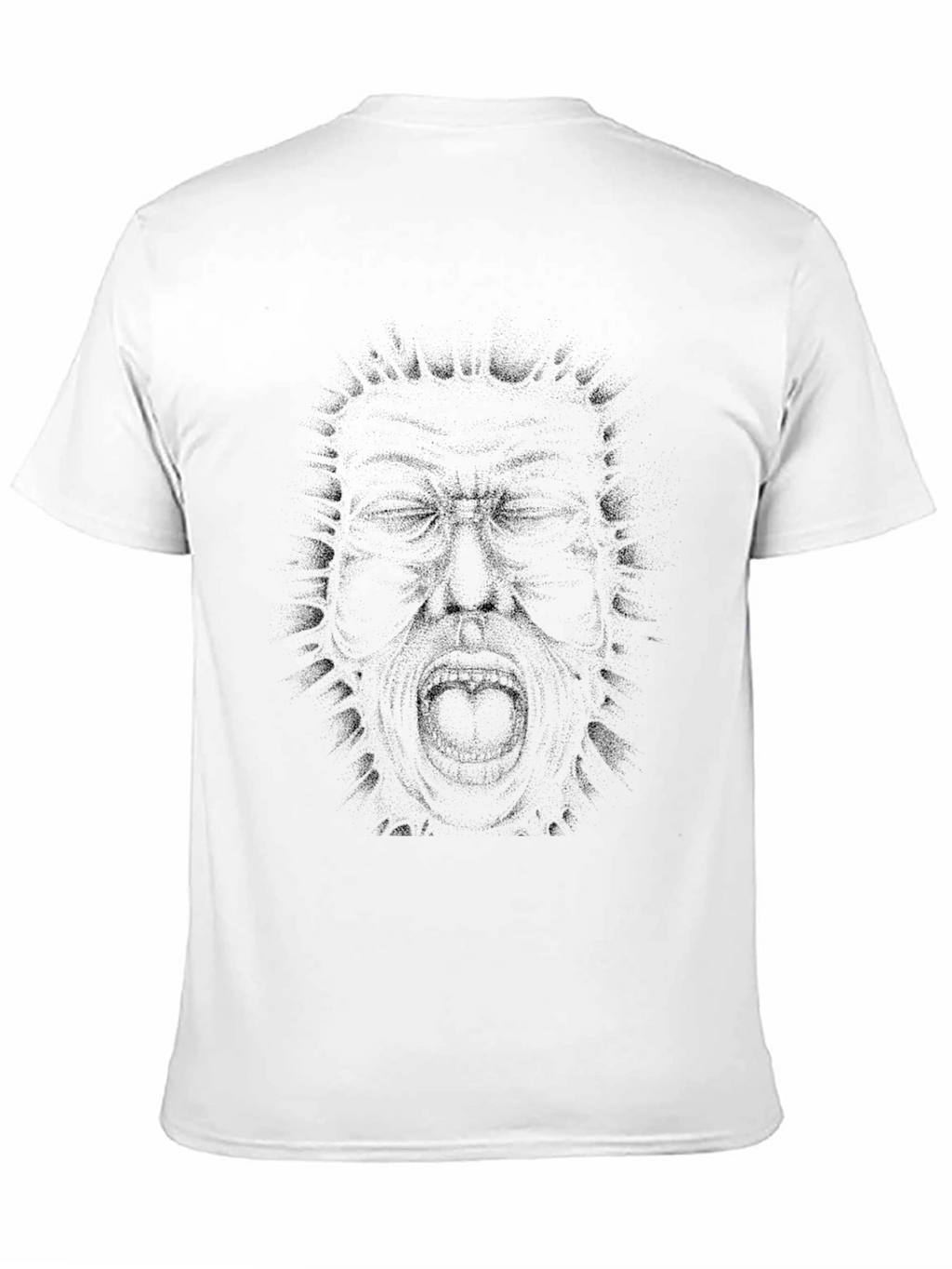 Screaming Face Black Graphic Tee