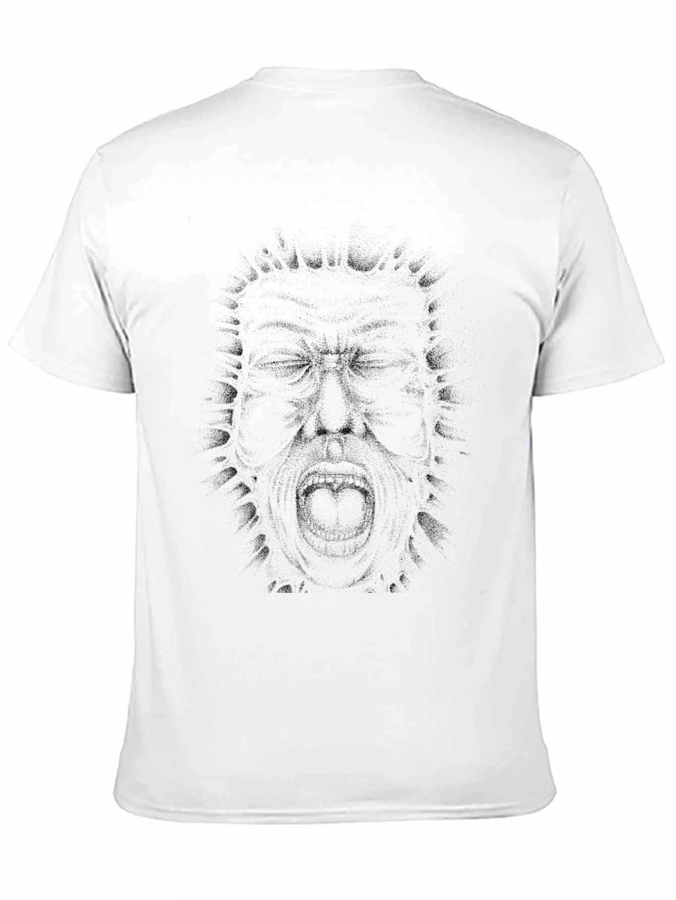 Screaming Face Black Graphic Tee