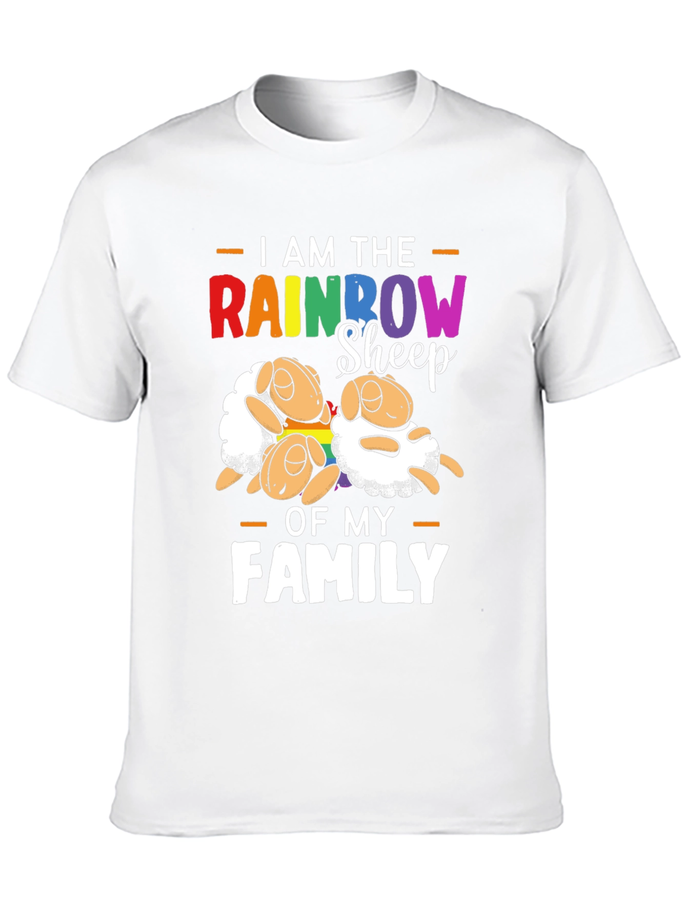 Rainbow Sheep Family Pride T-Shirt