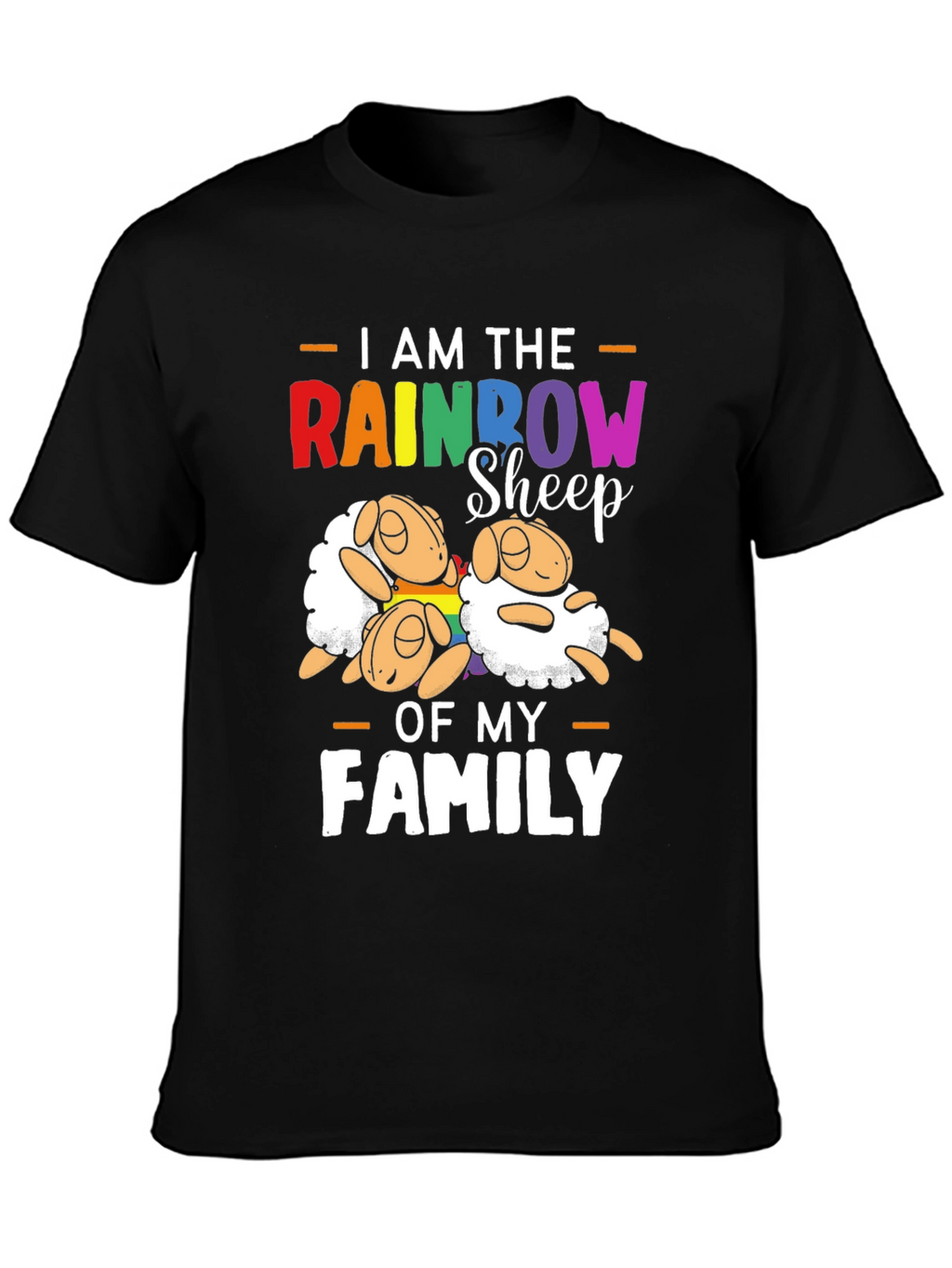 Rainbow Sheep Family Pride T-Shirt