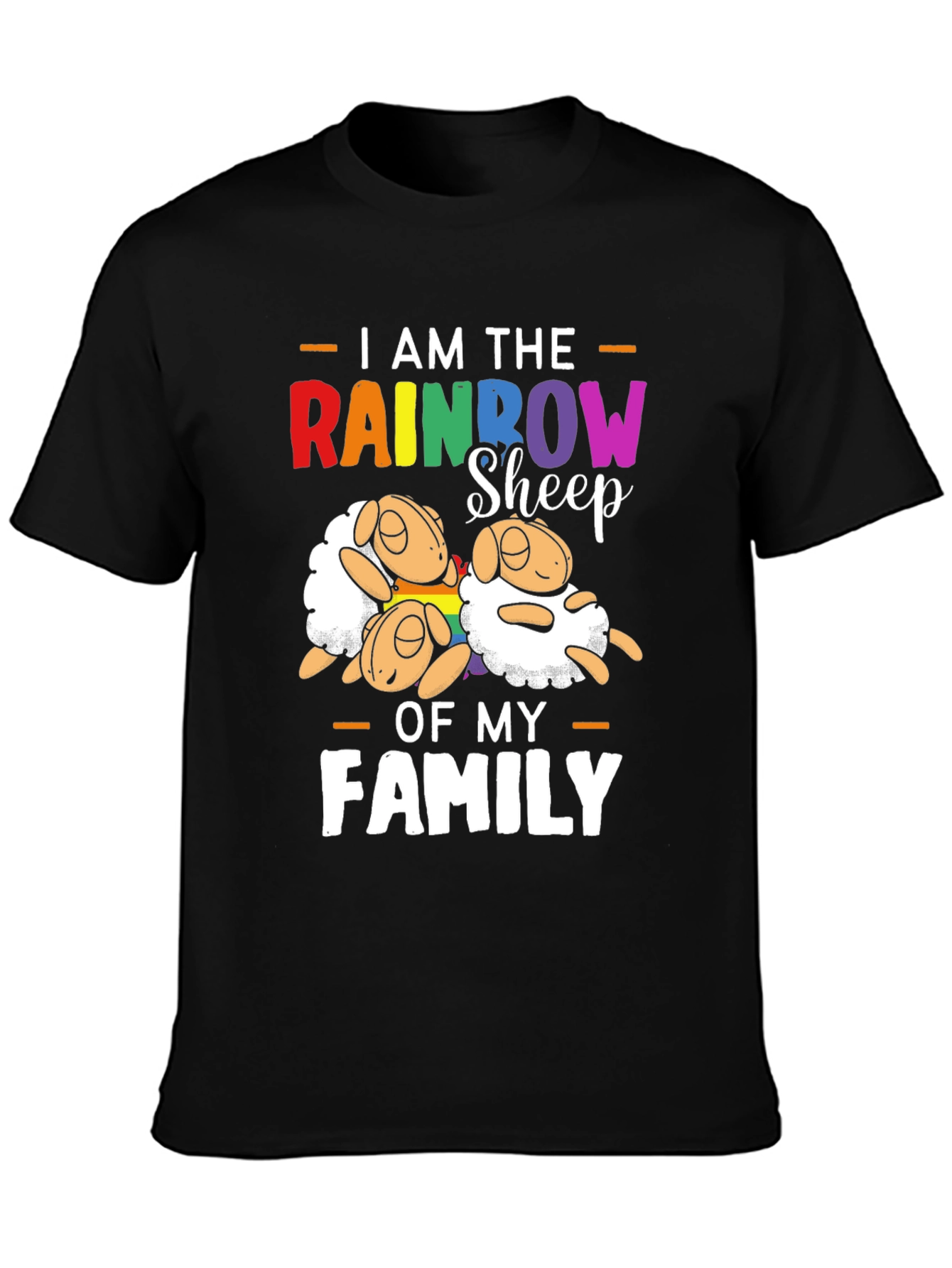 Rainbow Sheep Family Pride T-Shirt