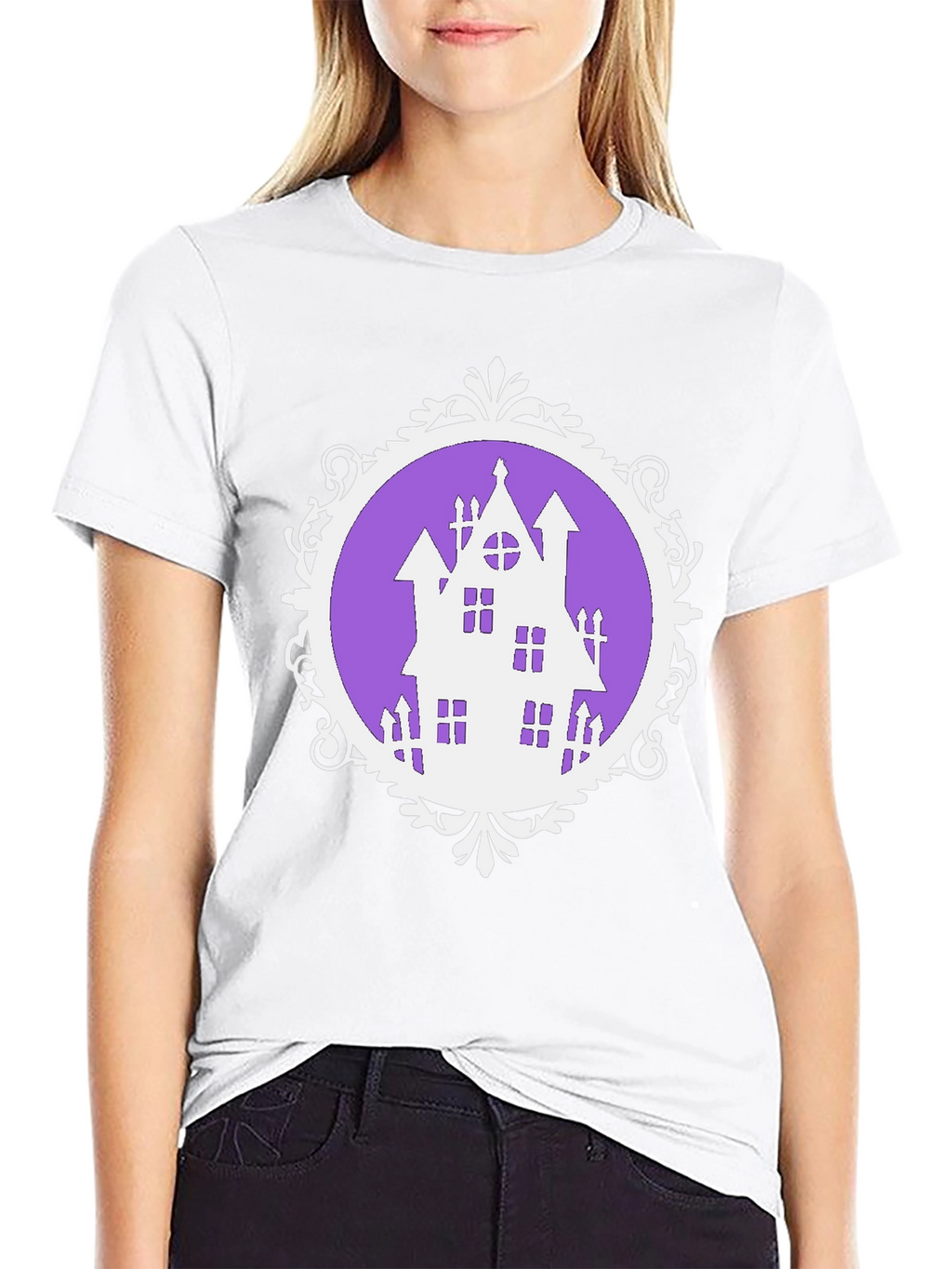 Haunted House Halloween Graphic Tee