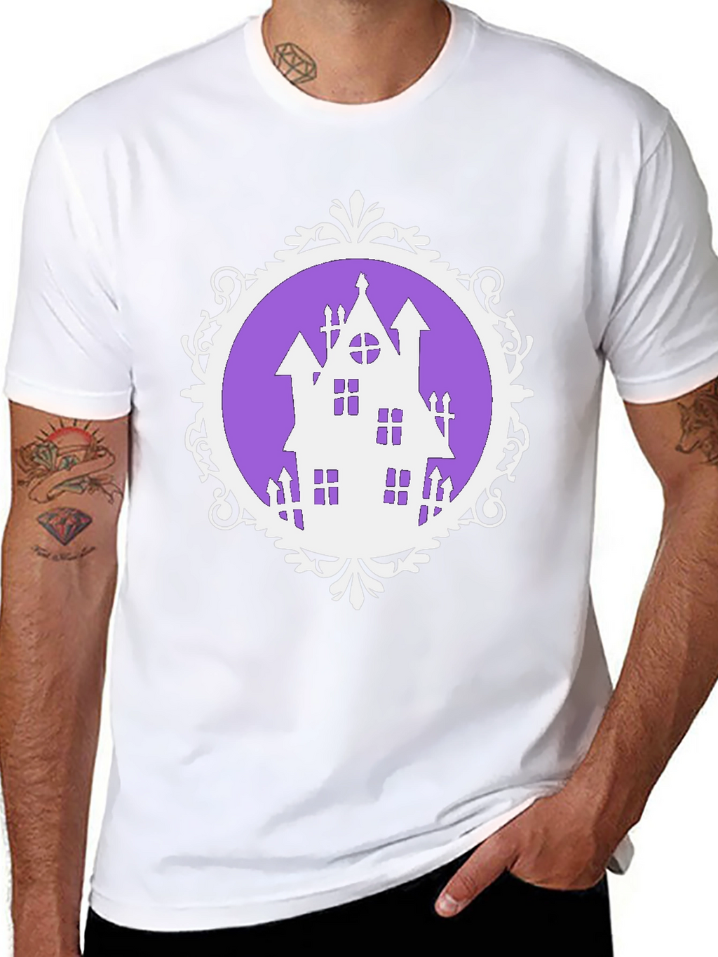 Haunted House Halloween Graphic Tee