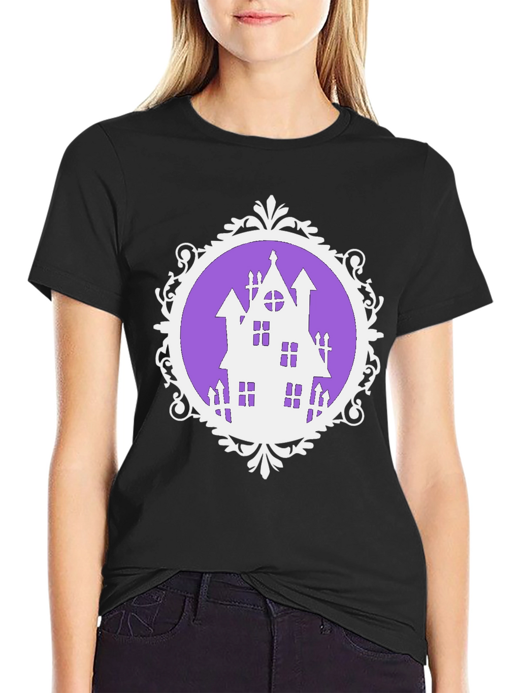 Haunted House Halloween Graphic Tee
