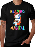 Reading Magical Unicorn T-Shirt