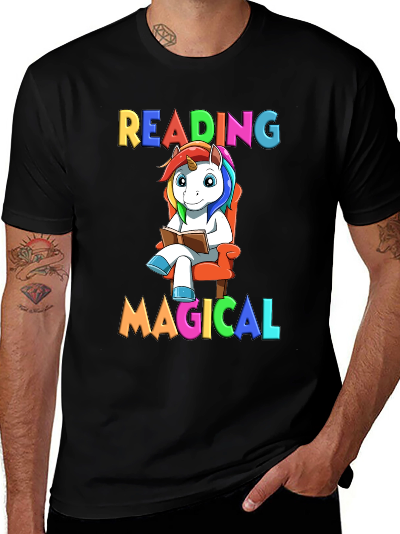 Reading Magical Unicorn T-Shirt