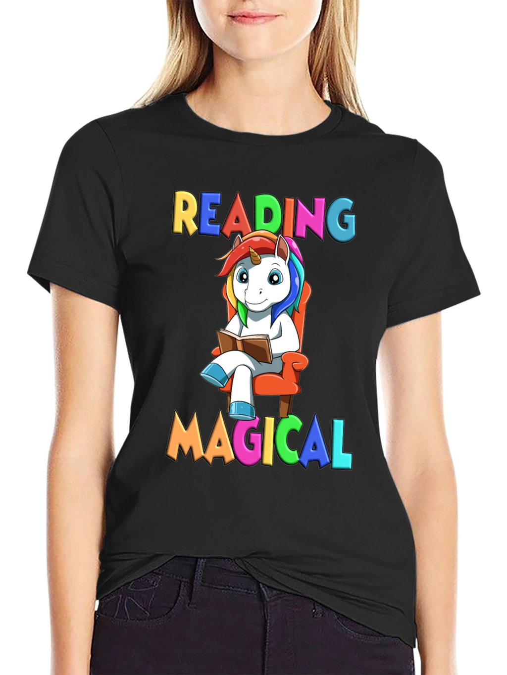 Reading Magical Unicorn T-Shirt