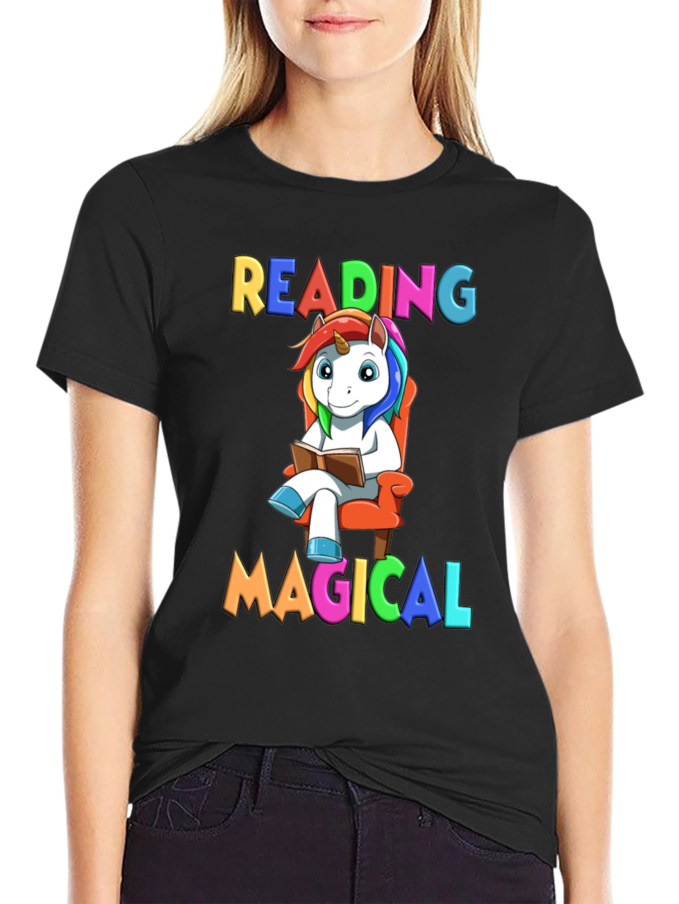 Reading Magical Unicorn T-Shirt