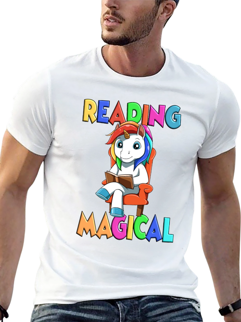 Reading Magical Unicorn T-Shirt