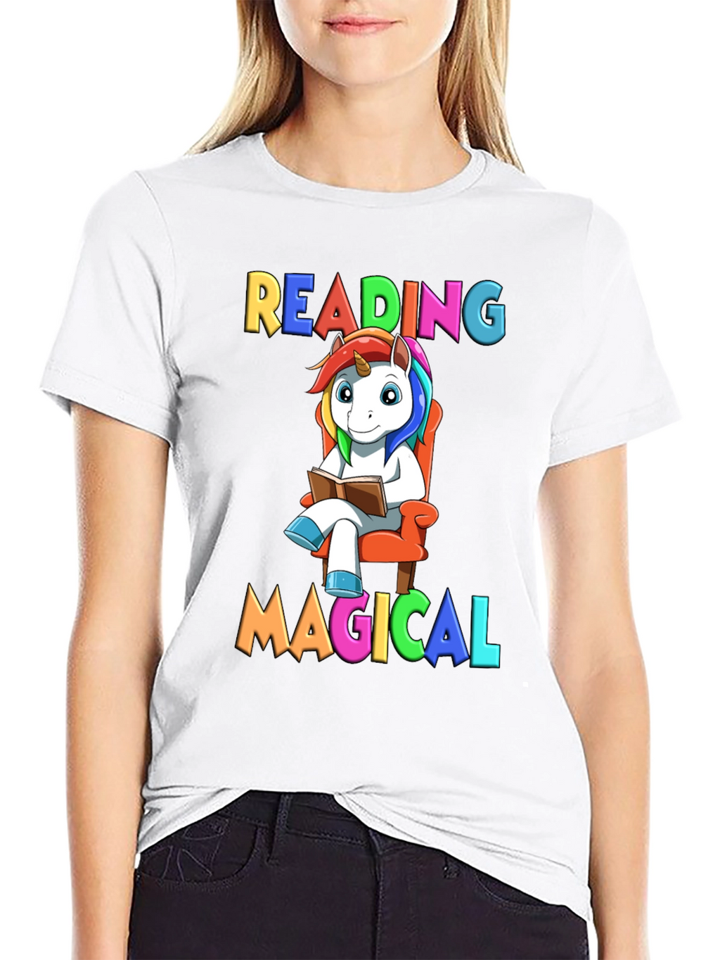 Reading Magical Unicorn T-Shirt