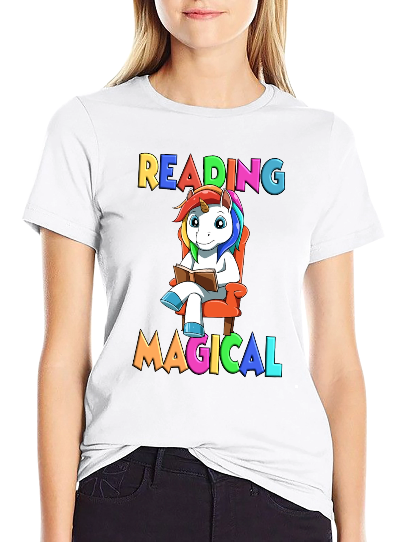 Reading Magical Unicorn T-Shirt