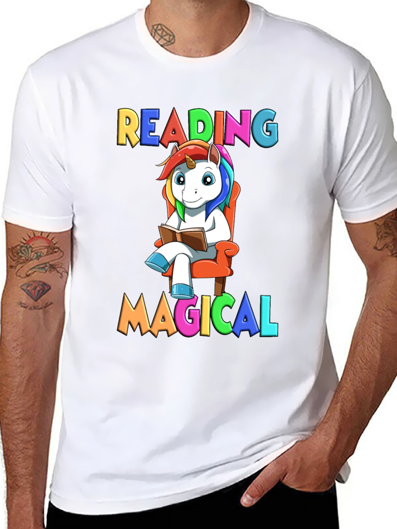 Reading Magical Unicorn T-Shirt