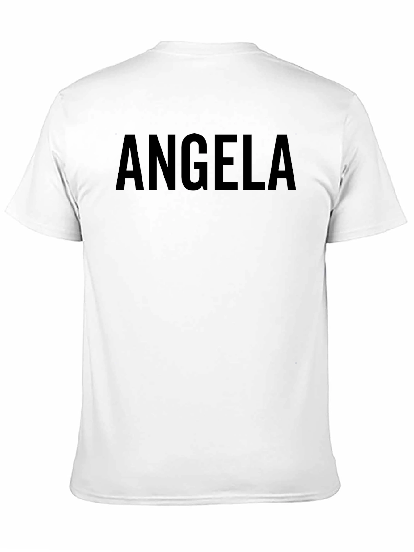 ANGELA Personalized Graphic T-Shirt - Black