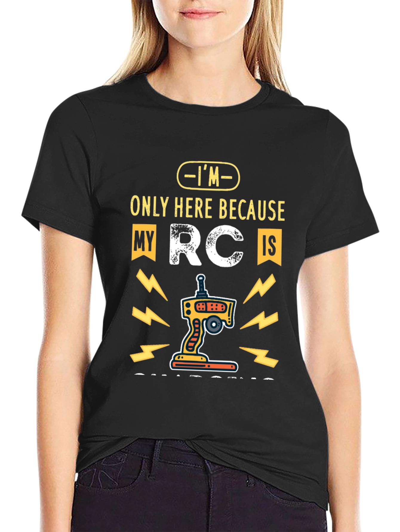 RC Car Enthusiast T-Shirt - Im Only Here Because My RC Is