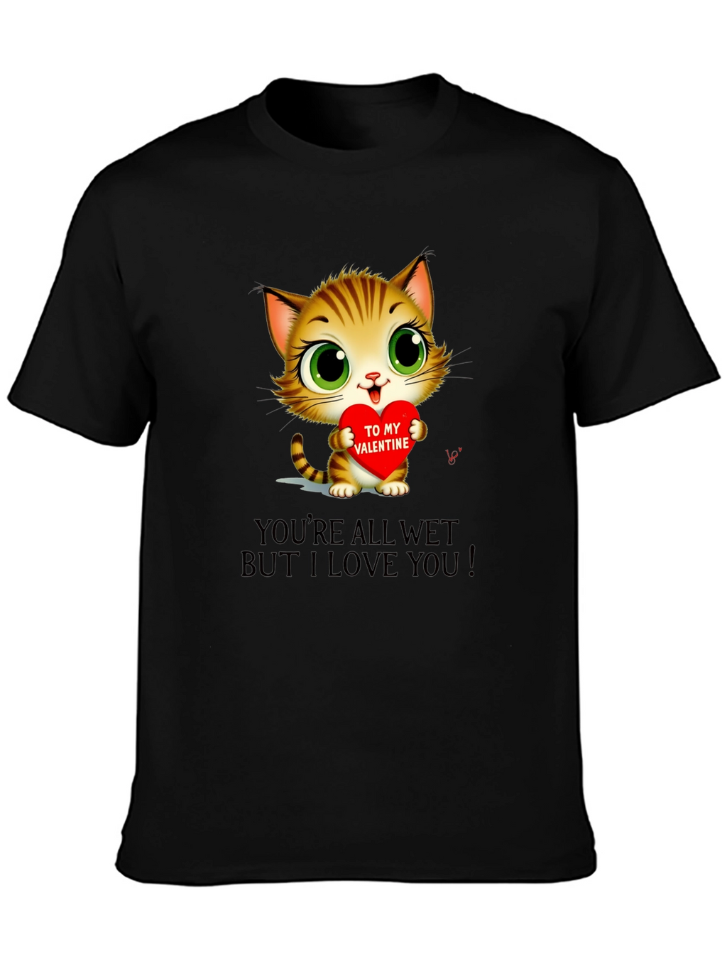 Cute Valentines Day Cat T-Shirt