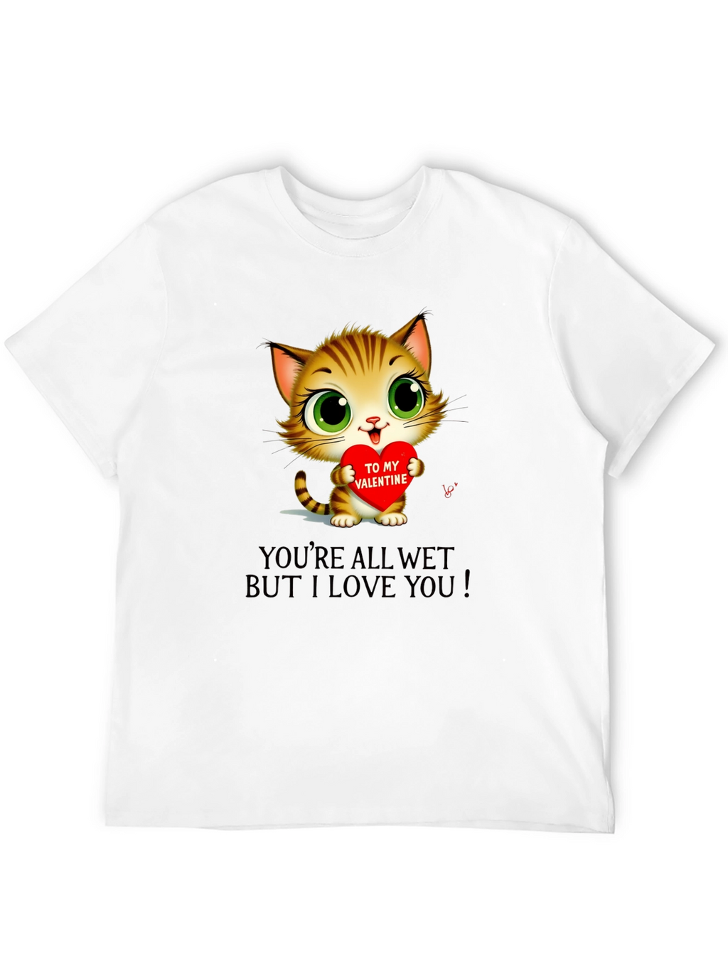 Cute Valentines Day Cat T-Shirt