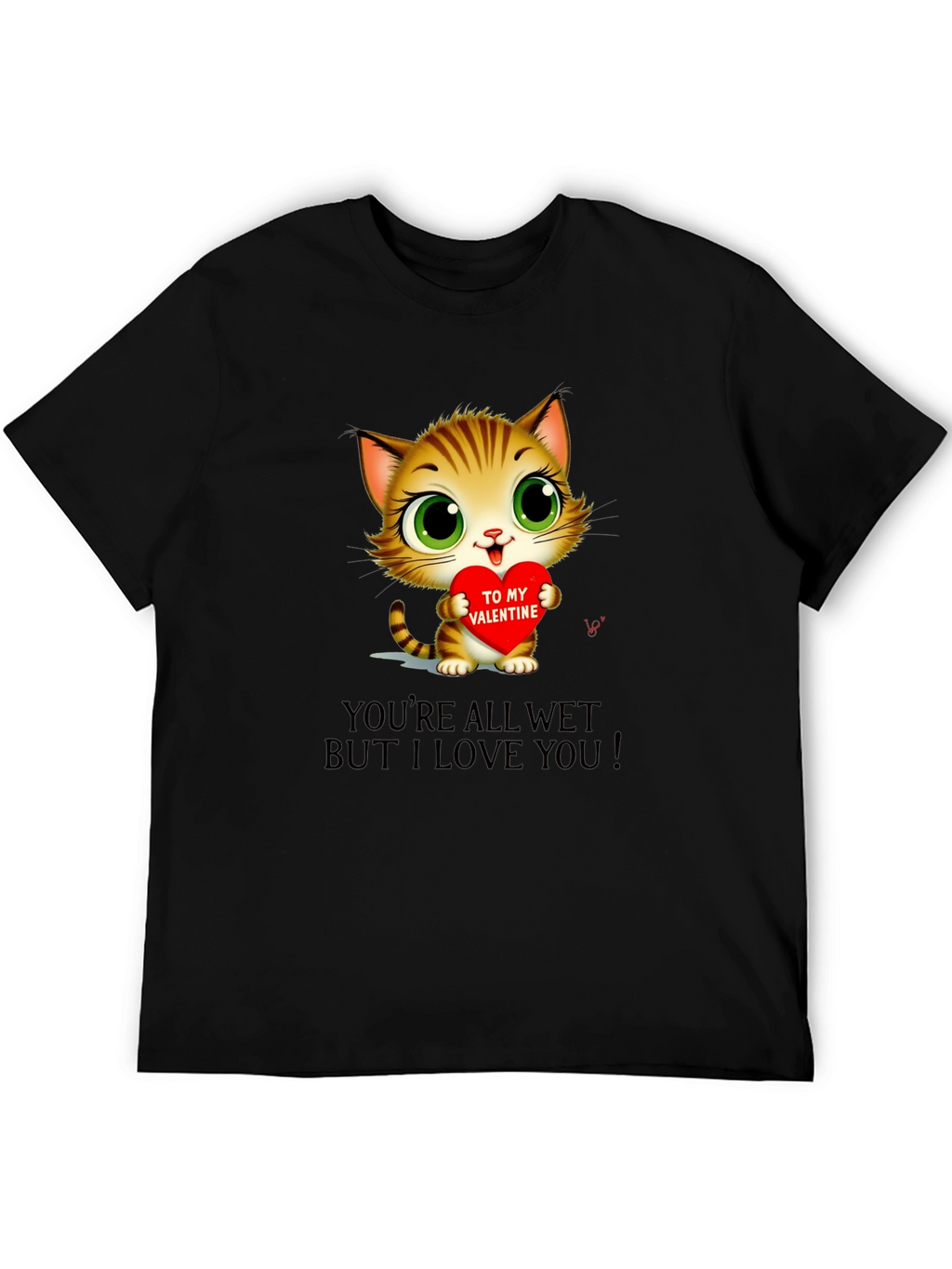 Cute Valentines Day Cat T-Shirt