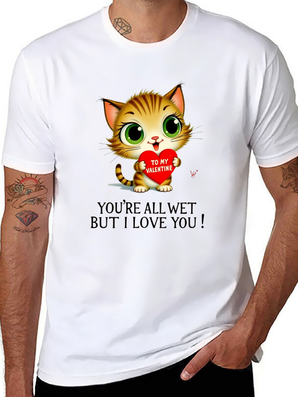 Cute Valentines Day Cat T-Shirt