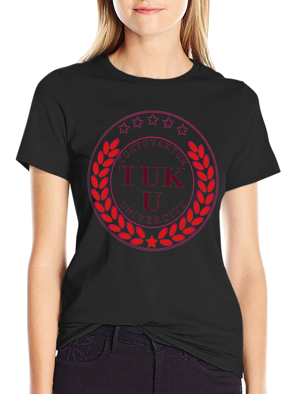 Tuktoyaktuk University Black Graphic T-Shirt